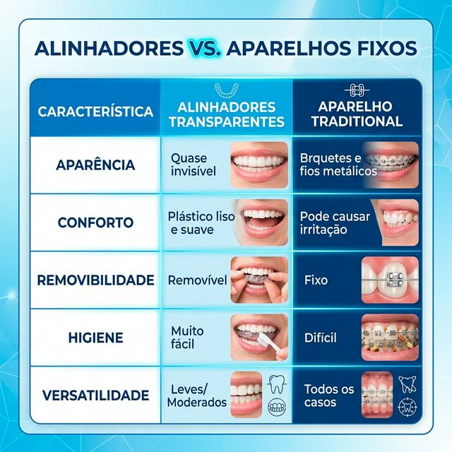 SouSmile vs Aparelhos Fixos Tradicionais